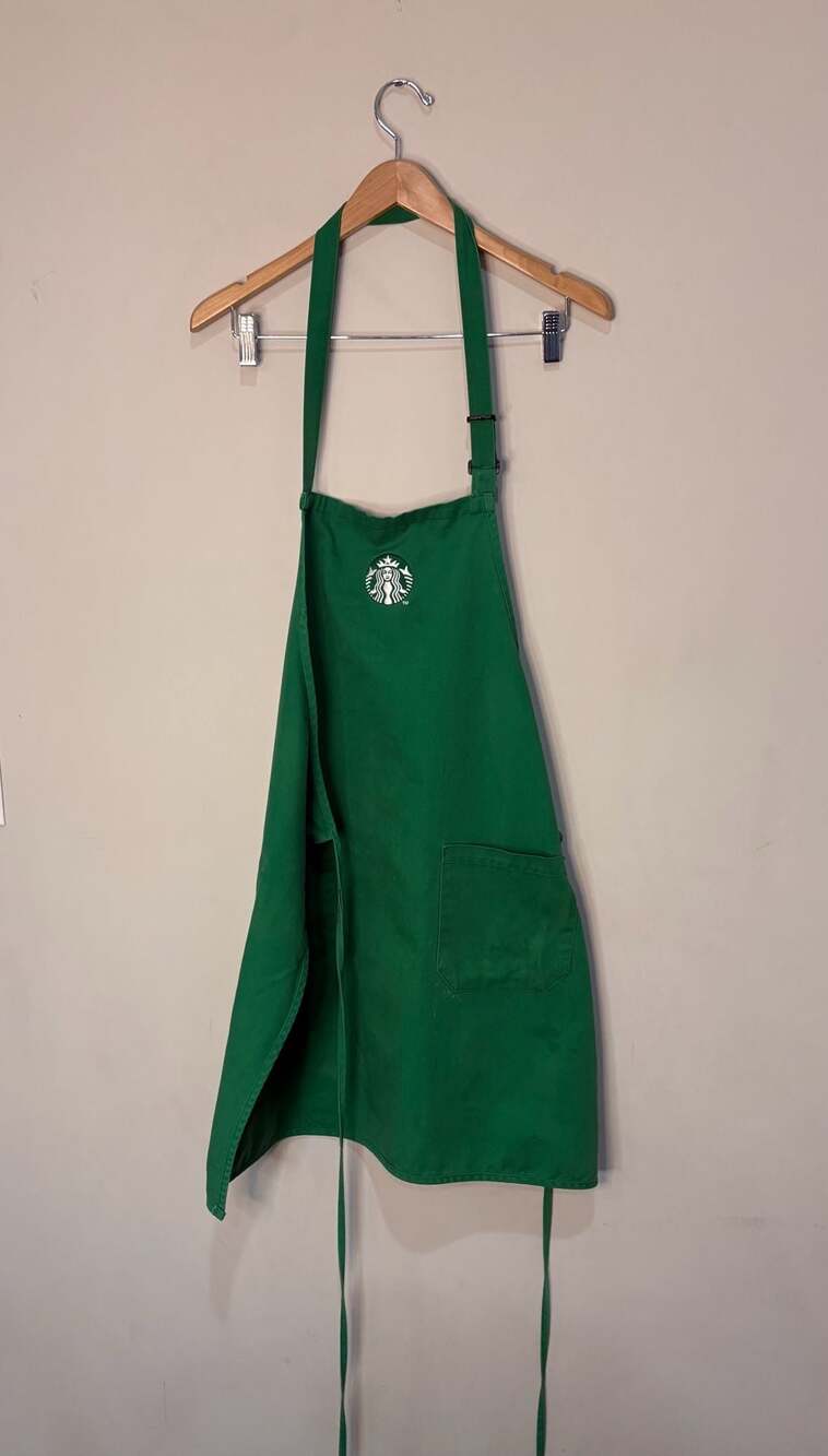 Starbucks Authentic Green Barista Uniform Apron with Embroidered Logo